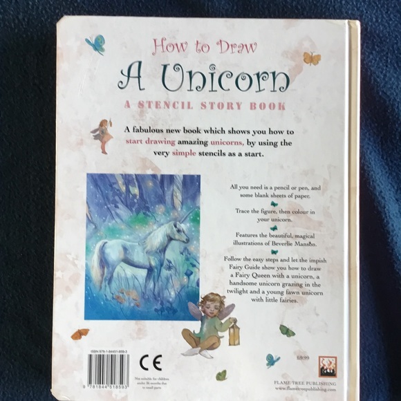 How to draw a unicorn Stencil Story Book - Picture 3 of 3